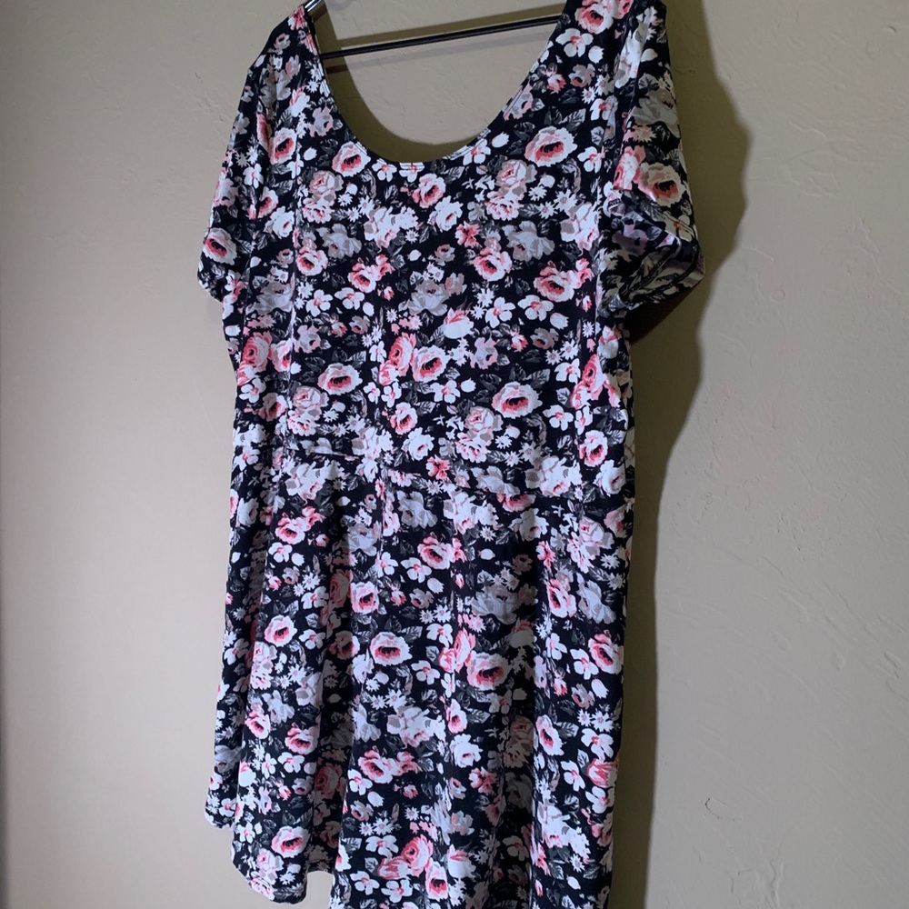 Floral Wide Neck Dress